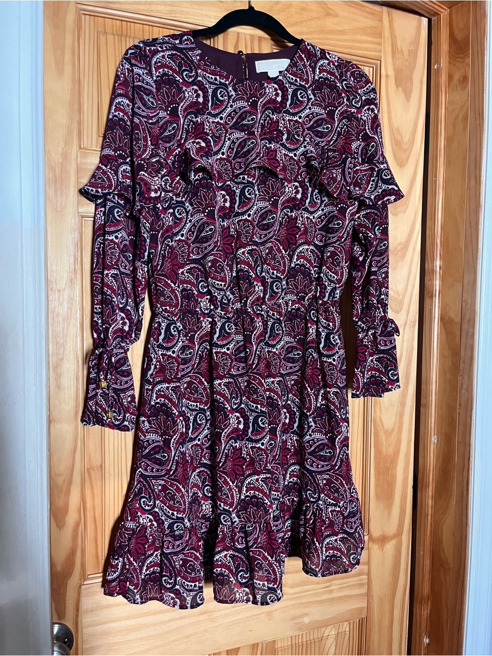 Michael Kors Paisley Flounce Dress, Size S